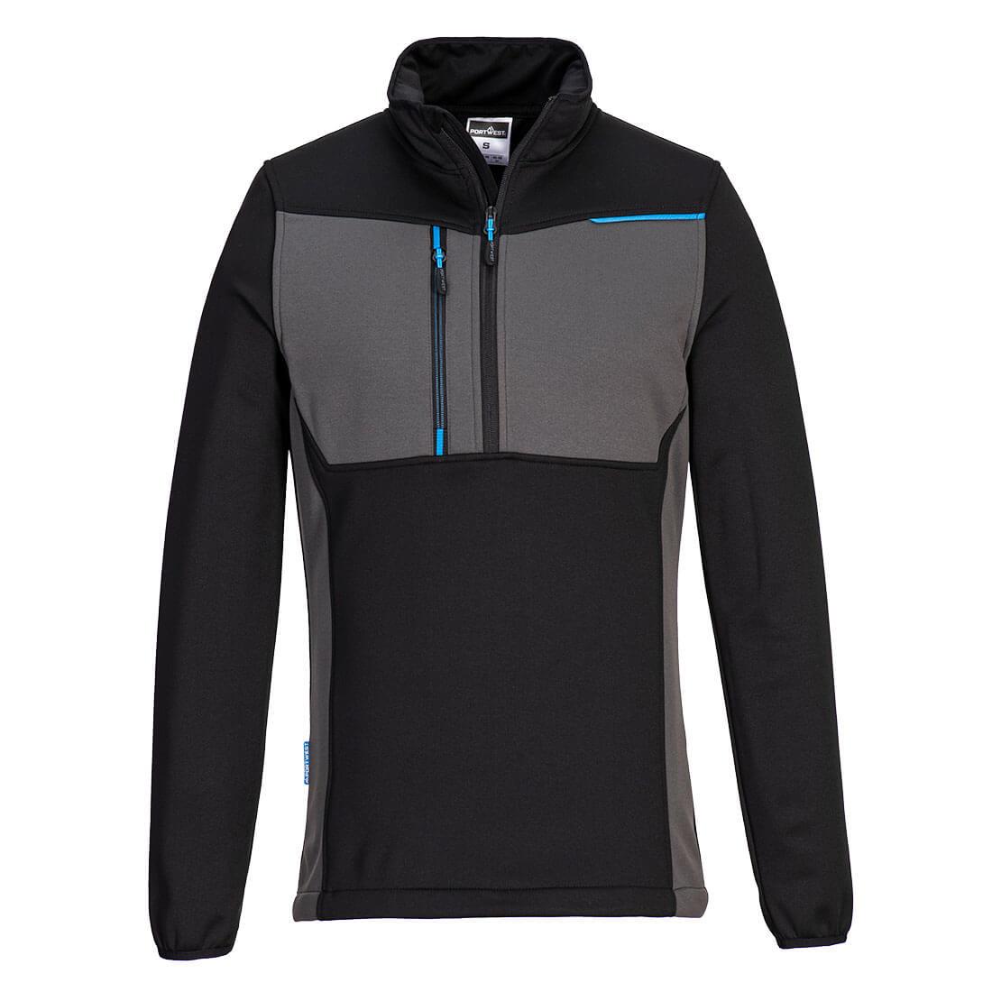 PORTWEST T755 POLAR WX3 HALF ZIP TECH; CZARNY