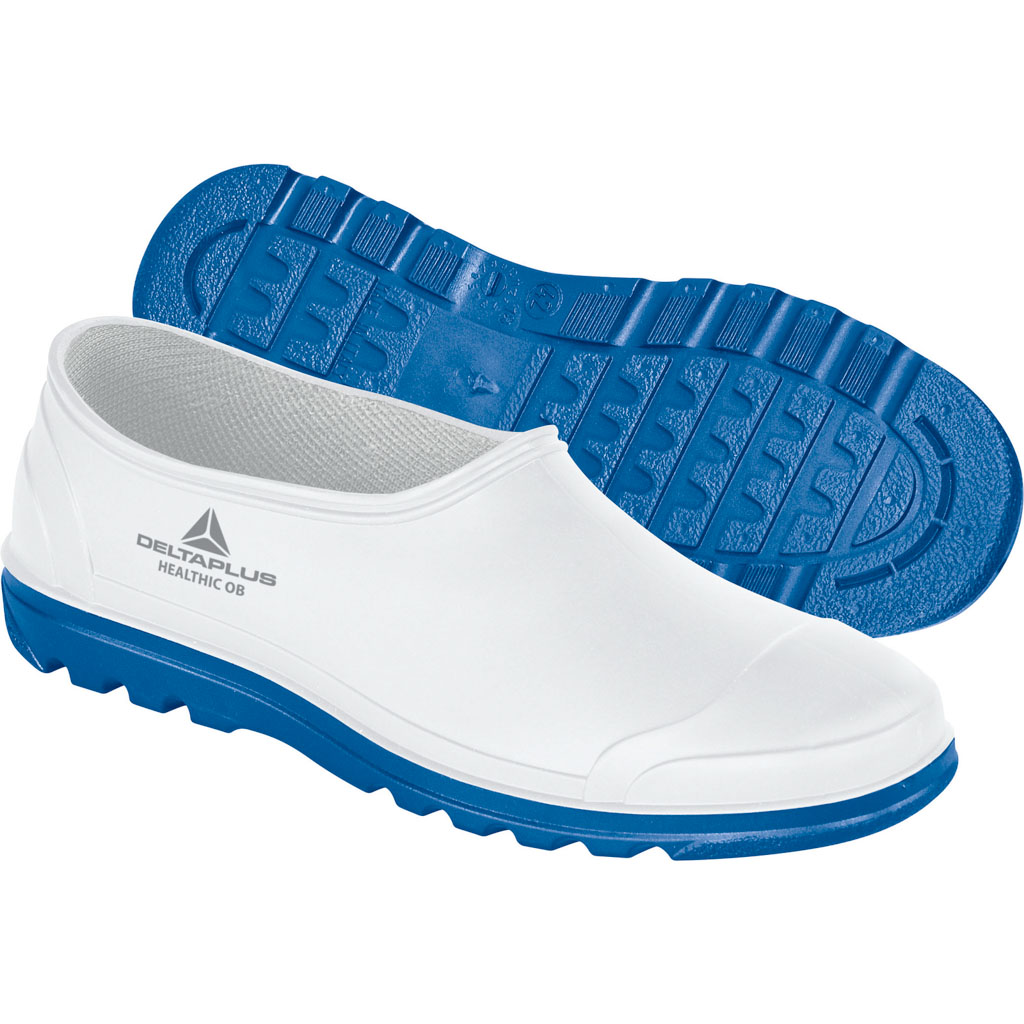 DELTA PLUS HEALTHIC OB SRA OBUWIE ROBOCZE TYPU CHODAK Z PVC; BIAŁO-NIEBIESKI
