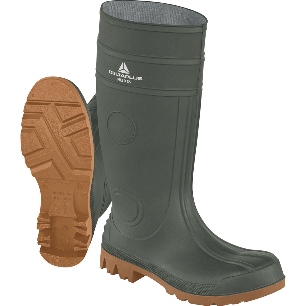 DELTA PLUS FIELD S5 SRA OBUWIE BEZPIECZNE WYSOKIE Z PVC; KHAKI-BEŻOWY