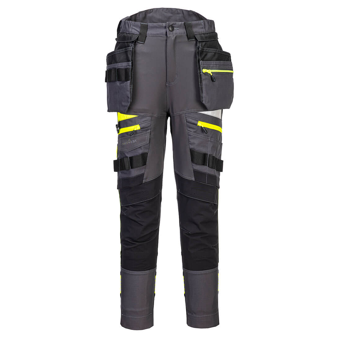 PORTWEST DX452 DAMSKIE SPODNIE ROBOCZE DX4 Z KABURAMI; SZARY METALICZNY