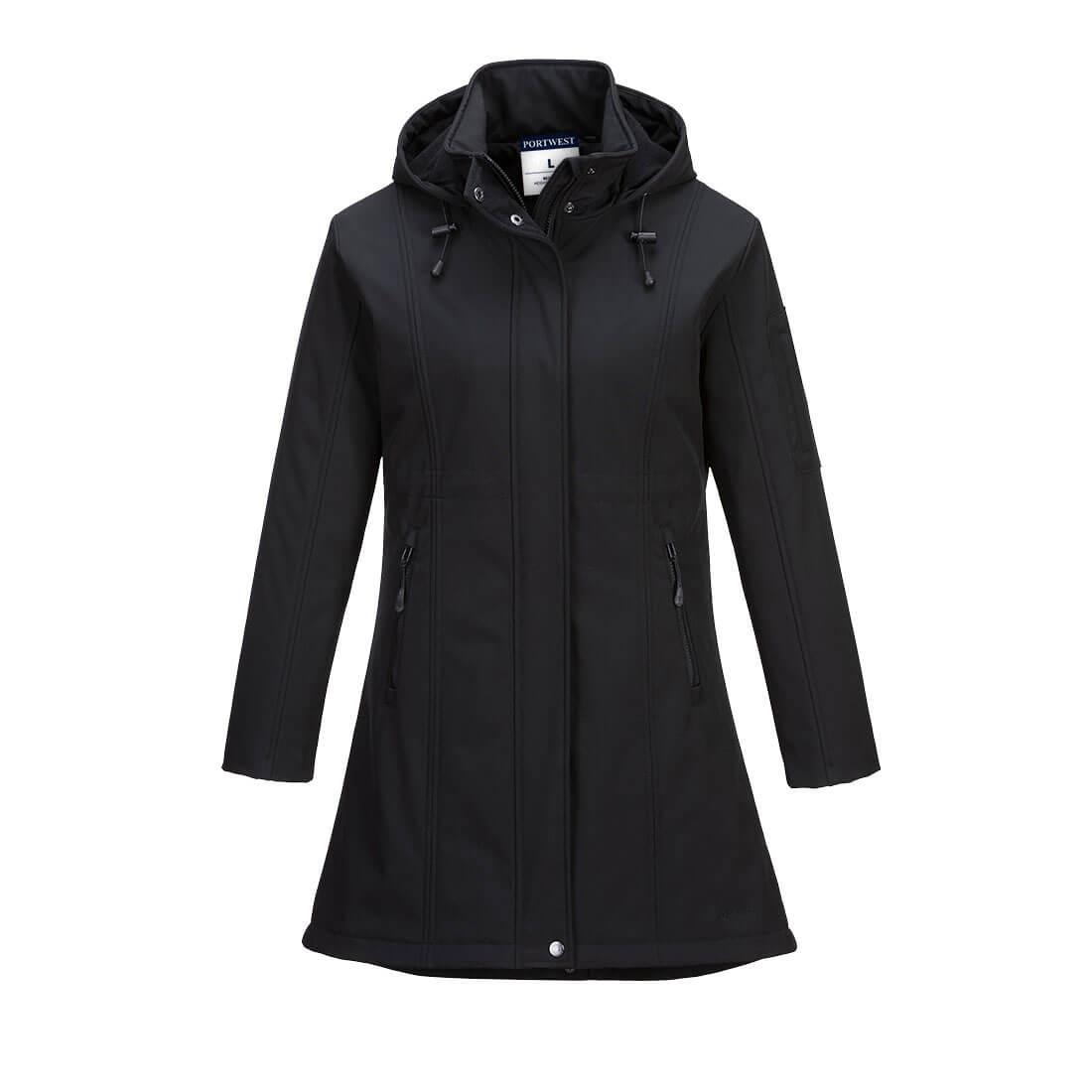 PORTWEST TK42 KURTKA SOFTSHELL CARLA (3L); CZARNY