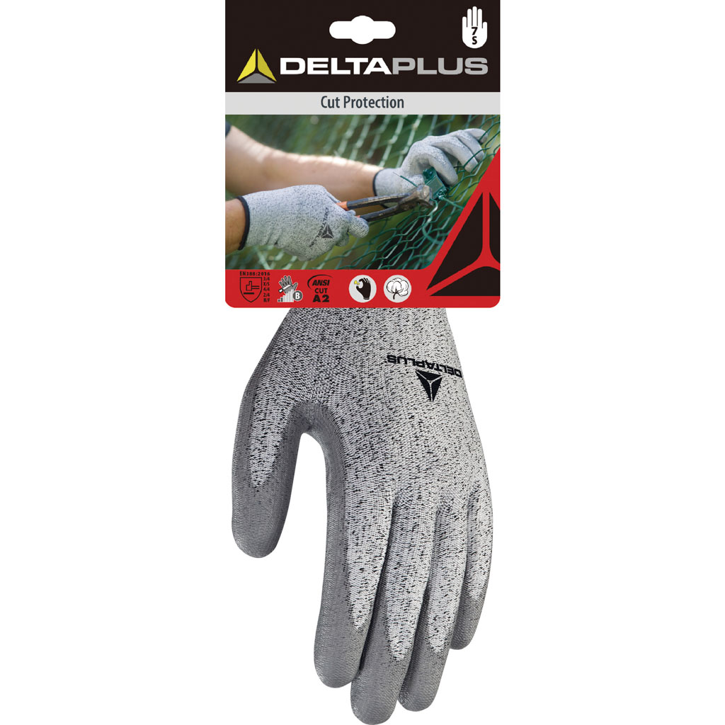 DELTA PLUS DPVECUTB04 RĘKAWICE DO PRAC MANIPULACYJNCYH Z NIEWIELKIM RYZYKIEM PRZECIĘCIA; SZARY