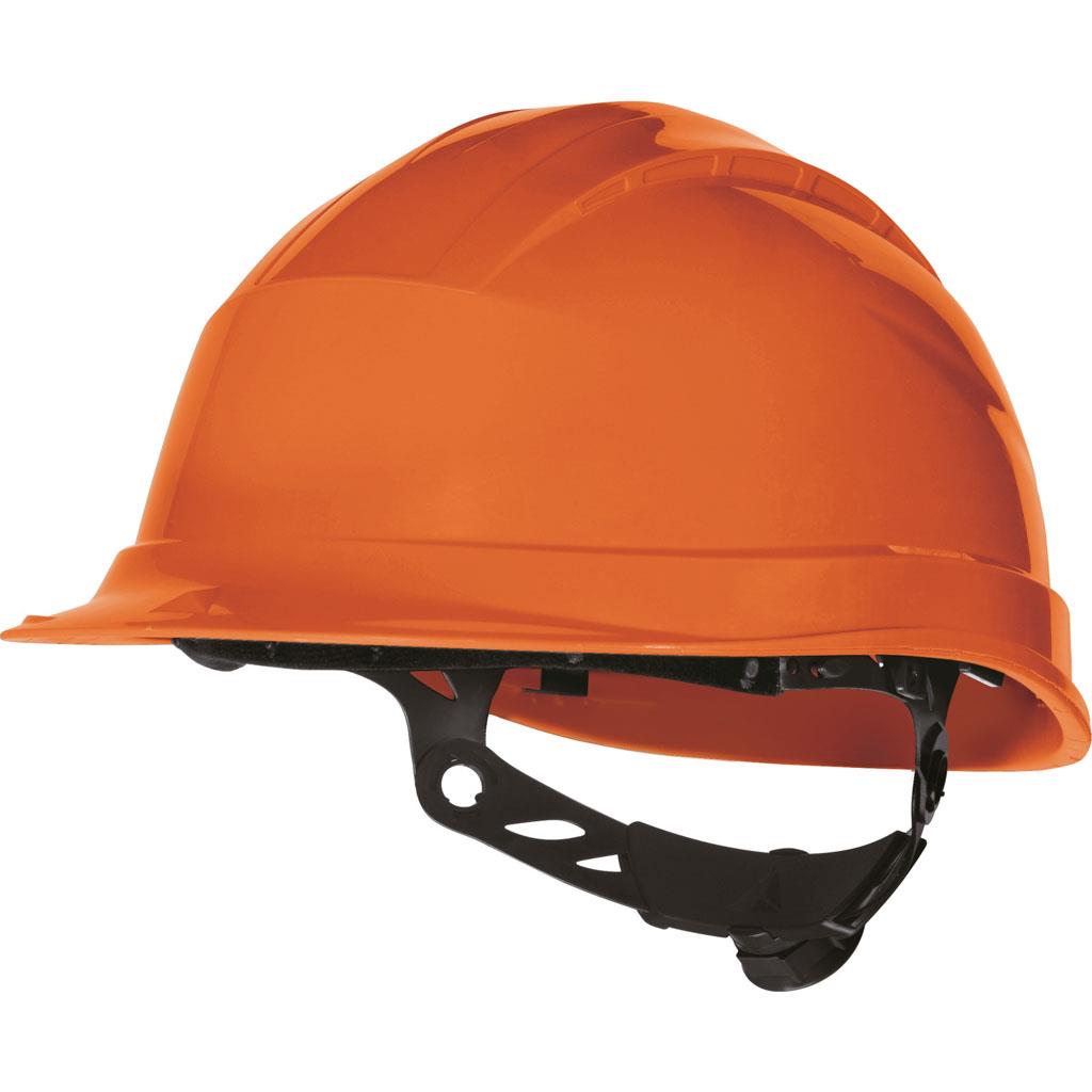 DELTA PLUS QUARTZ UP III HEŁM OCHRONNY Z POLIPROPYLENU, Z REGULACJĄ ROTOR®, +50°C/-30°C*, MM*, 440 VAC, IZOLACJA ELEKTRYCZNA (EN50365); POMARAŃCZOWY