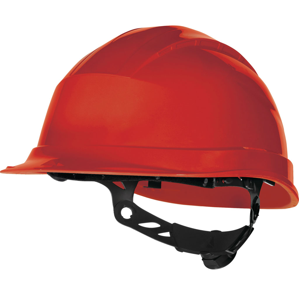 DELTA PLUS QUARTZ UP III HEŁM OCHRONNY Z POLIPROPYLENU, Z REGULACJĄ ROTOR®, +50°C/-30°C*, MM*, 440 VAC, IZOLACJA ELEKTRYCZNA (EN50365); CZERWONY