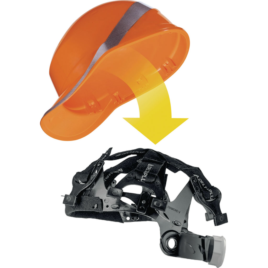 DELTA PLUS HARNESS V OPAKOWANIE 10 WIĘŹB WYMIENNYCH DO HEŁMU OCHRONNEGO BASEBALL DIAMOND V; CZARNY