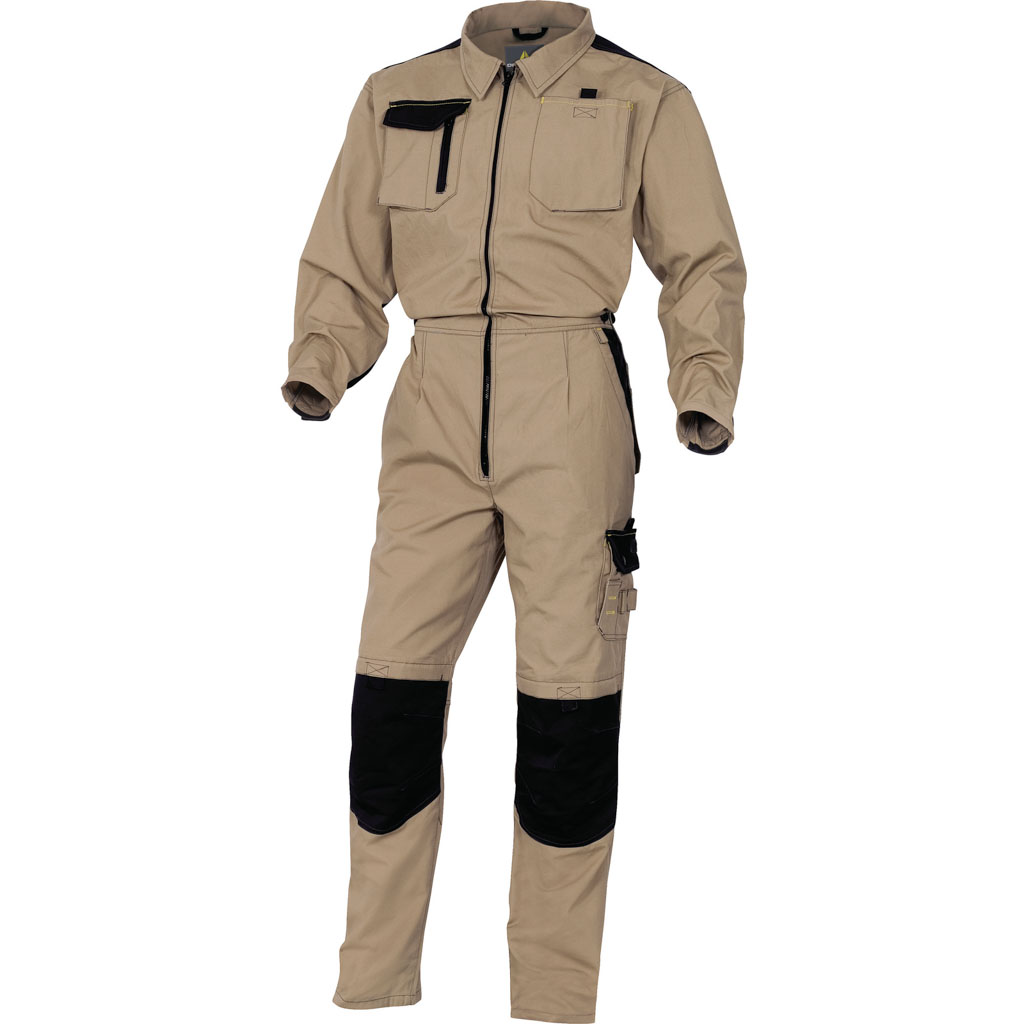 DELTA PLUS M5COM KOMBINEZON MACH SPIRIT ZAPINANY NA 1 ZAMEK, Z POLIESTRU (40%) I BAWEŁNY (60%), 270 g/m2; BEŻOWO-CZARNY