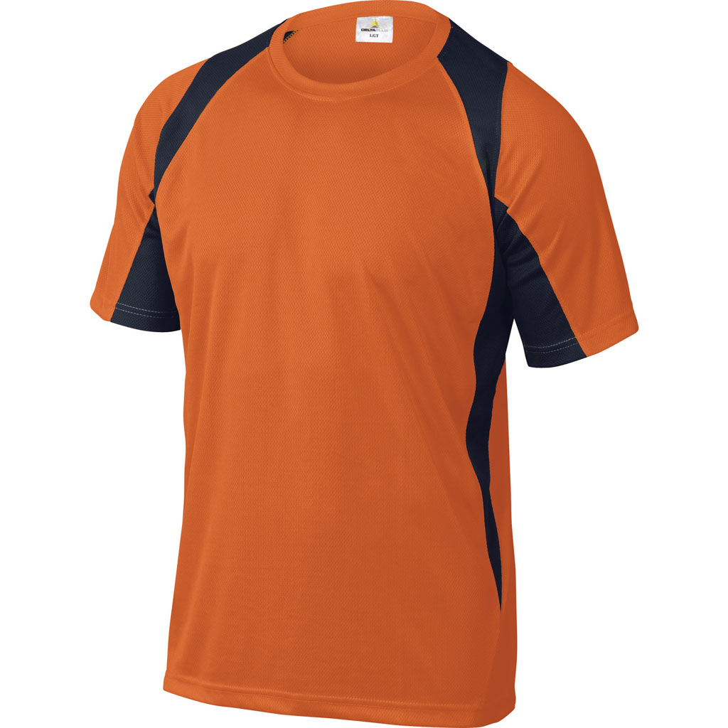 DELTA PLUS BALI T-SHIRT DWUKOLOROWY Z POLIESTRU (100%), 160 g/m2, SZYBKOSCHNĄCY; POMARAŃCZOWO-GRANATOWY