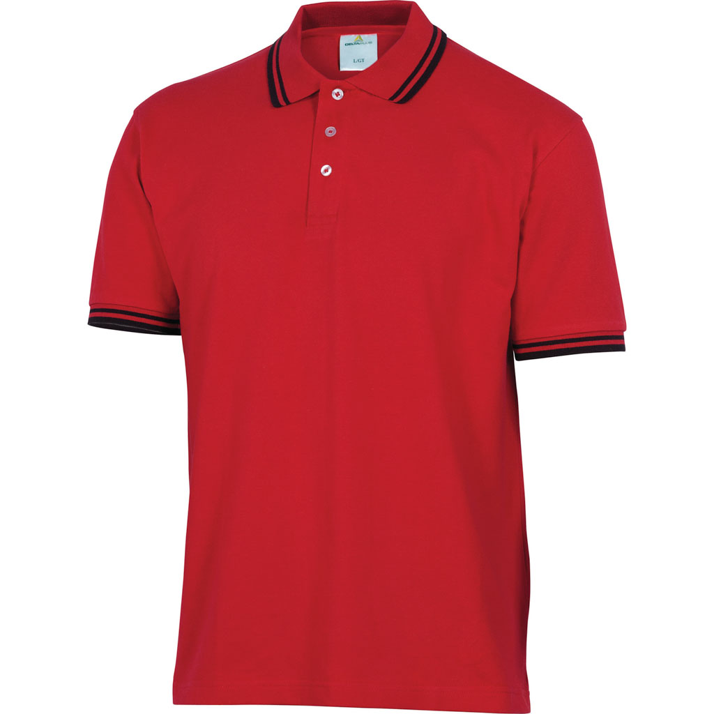 DELTA PLUS AGRA KOSZULKA POLO Z BAWEŁNY (100%), 200 g/m2; CZERWONY