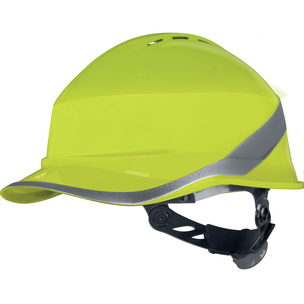 DELTA PLUS DIAMOND VI WIND HEŁM OCHRONNY O KSZTAŁCIE CZAPECZKI BASEBALL, WENTYLOWANY, Z REGULACJĄ ROTOR®, +50°C/-30°C*, MM*, LD*; ŻÓŁTY
