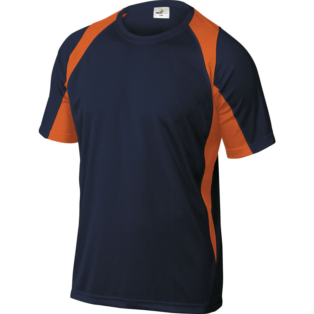 DELTA PLUS BALI T-SHIRT DWUKOLOROWY Z POLIESTRU (100%), 160 g/m2, SZYBKOSCHNĄCY; GRANATOWO-POMARAŃCZOWY