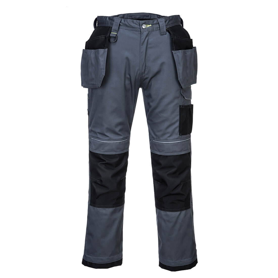 PORTWEST PW305 SPODNIE ROBOCZE STRETCH PW3 Z KIESZENIAMI KABUROWYMI; ZOOM SZARY/CZARNY