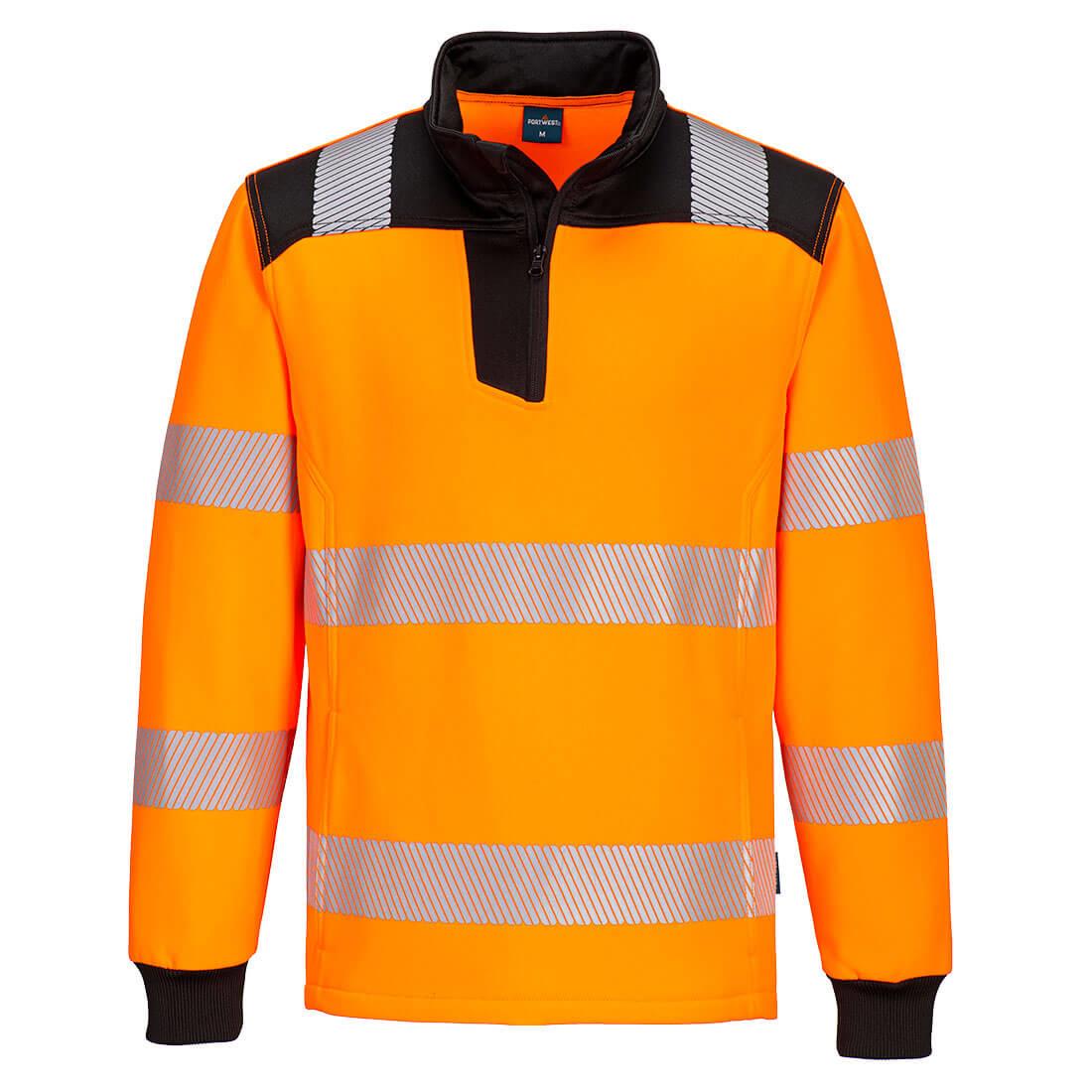 PORTWEST PW326 BLUZA OSTRZEGAWCZA PW3 Z ZAMKIEM 1/4; POMARAŃCZOWY/CZARNY