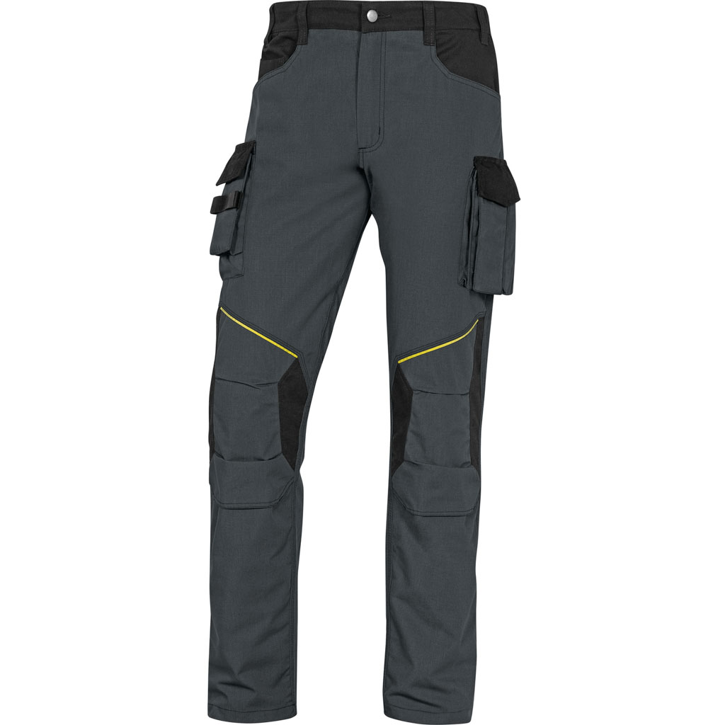 DELTA PLUS MCPA2STR SPODNIE MACH 2 CORPORATE STRETCH Z POLIESTRU (63%), BAWEŁNY (34%) I ELASTANU (3%), 275 g/m2, RIPSTOP; SZARO-CZARNY