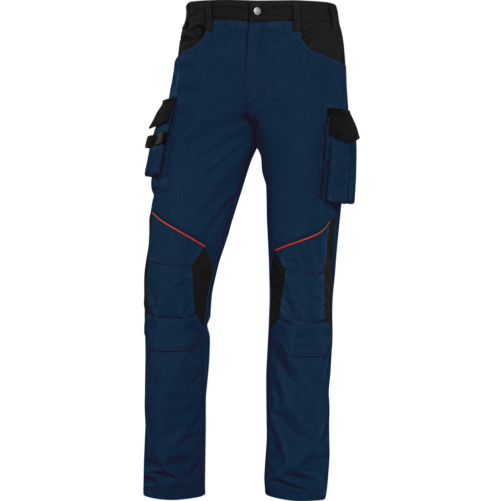 DELTA PLUS MCPA2STR SPODNIE MACH 2 CORPORATE STRETCH Z POLIESTRU (63%), BAWEŁNY (34%) I ELASTANU (3%), 275 g/m2, RIPSTOP; GRANATOWO-CZARNY