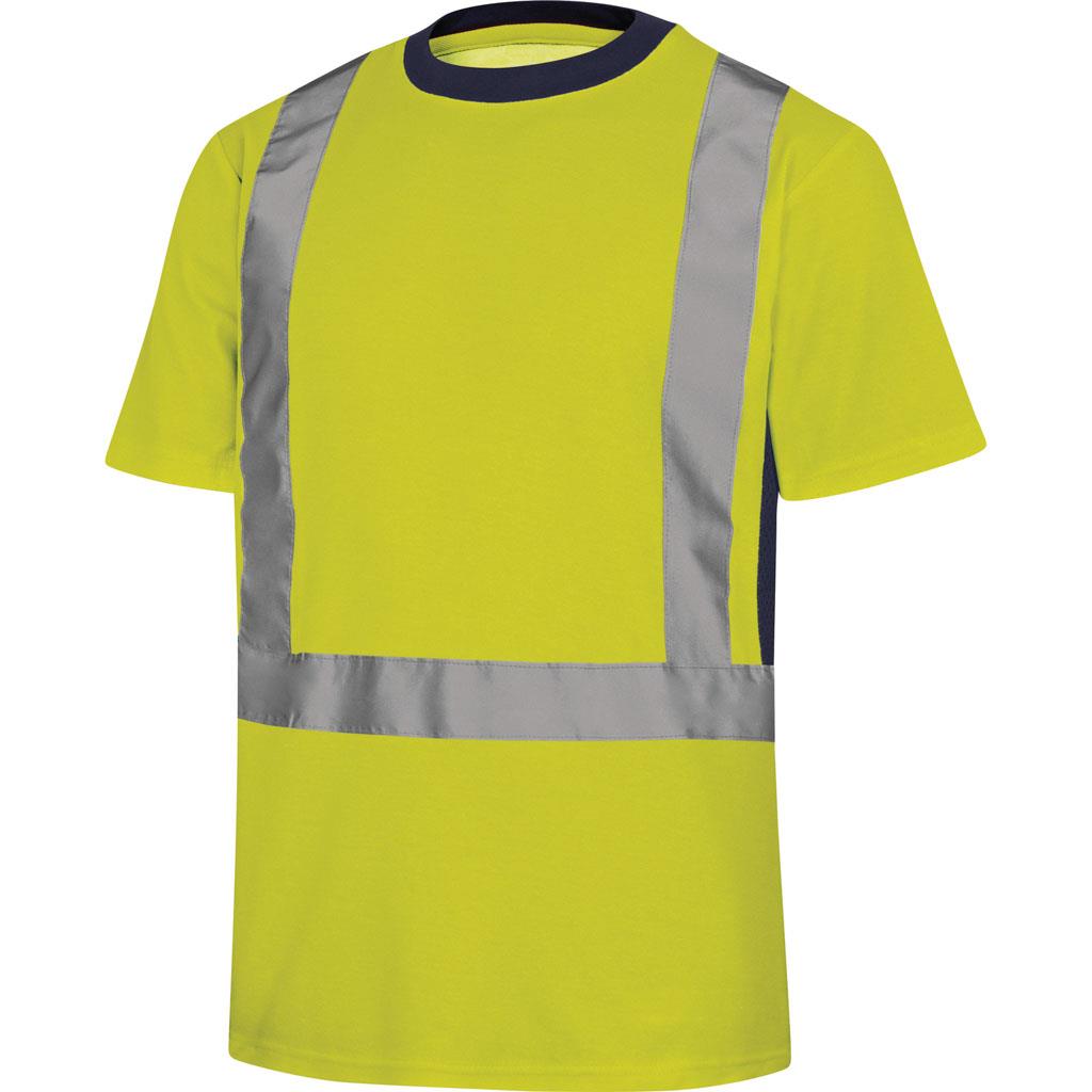 DELTA PLUS NOVA T-SHIRT OSTRZEGAWCZY Z BAWEŁNY (55%) I POLIESTERU (45%), 150 g/m2, KL. 2; ŻÓŁTY FLUO