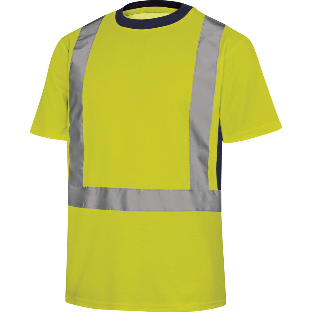 DELTA PLUS NOVA T-SHIRT OSTRZEGAWCZY Z BAWEŁNY (55%) I POLIESTERU (45%), 150 g/m2, KL. 2; ŻÓŁTY FLUO