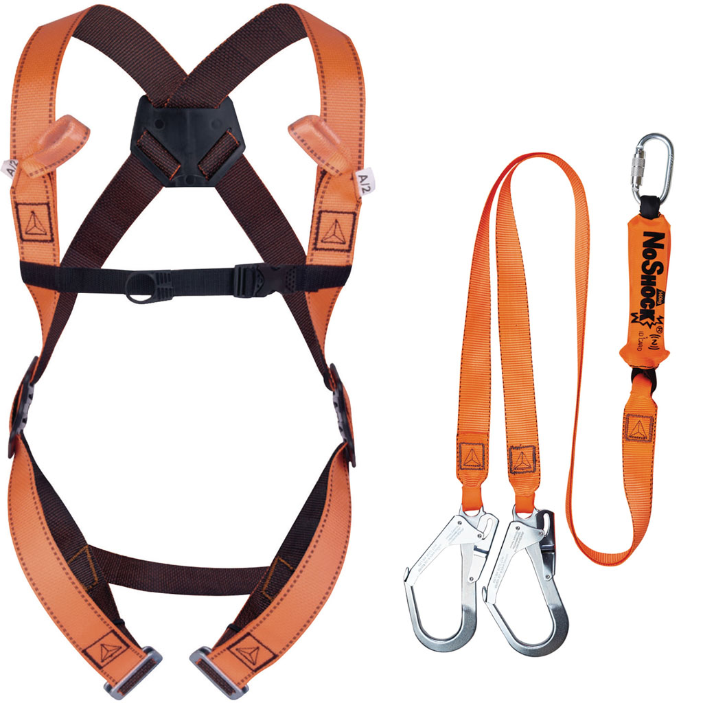 DELTA PLUS ELARA280V2 ZESTAW GOTOWY DO UŻYTKU: SZELKI Z 2 PUNKTAMI ZACZEPOWYMI (HAR12), AMORTYZATOR Z PODWÓJNĄ LINĄ 2 M (AN213200ZDD); BEZ KOLORU