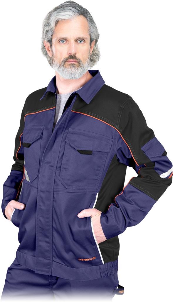 BLUZA OCHRONNA REIS PROX-J; NIEBIESKO-CZARNO-POMARAŃCZOWY (XL)