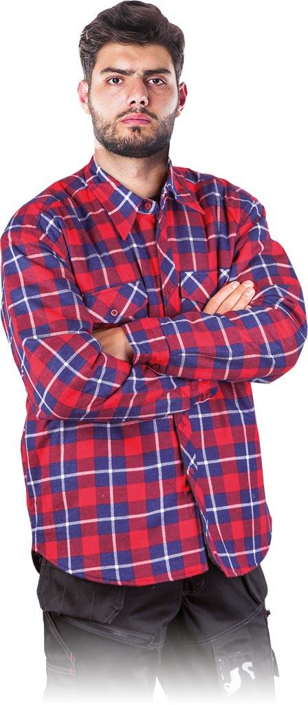 KOSZULA OCHRONNA OCIEPLANA REIS KFWIN; CZERWONO-NIEBIESKI (XXXL)