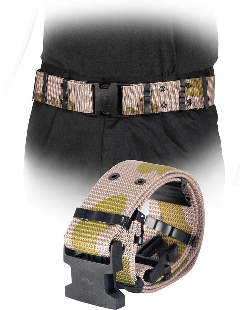 PASEK REIS BELT-TACTIC; MORO-BEŻOWY
