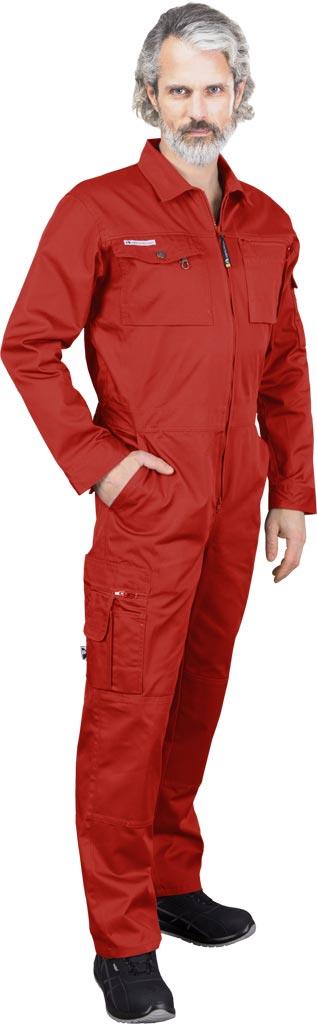 KOMBINEZON OCHRONNY LHOLLMAN LH-OVERTER; CZERWONY (62)