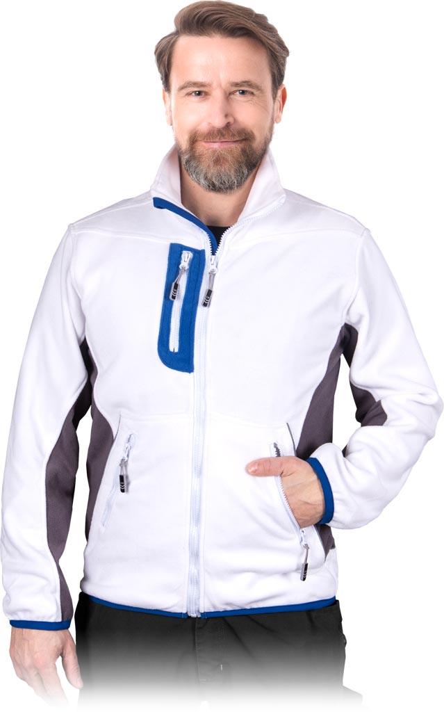 BLUZA Z POLARU OCHRONNA LHOLLMAN LH-FMN-P; BIAŁO-SZARO-NIEBIESKI (XL)