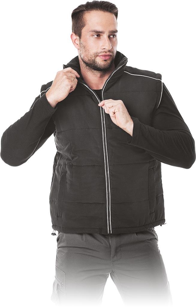 BEZRĘKAWNIK OCHRONNY OCIEPLANY REIS FOKA; CZARNY (XL)