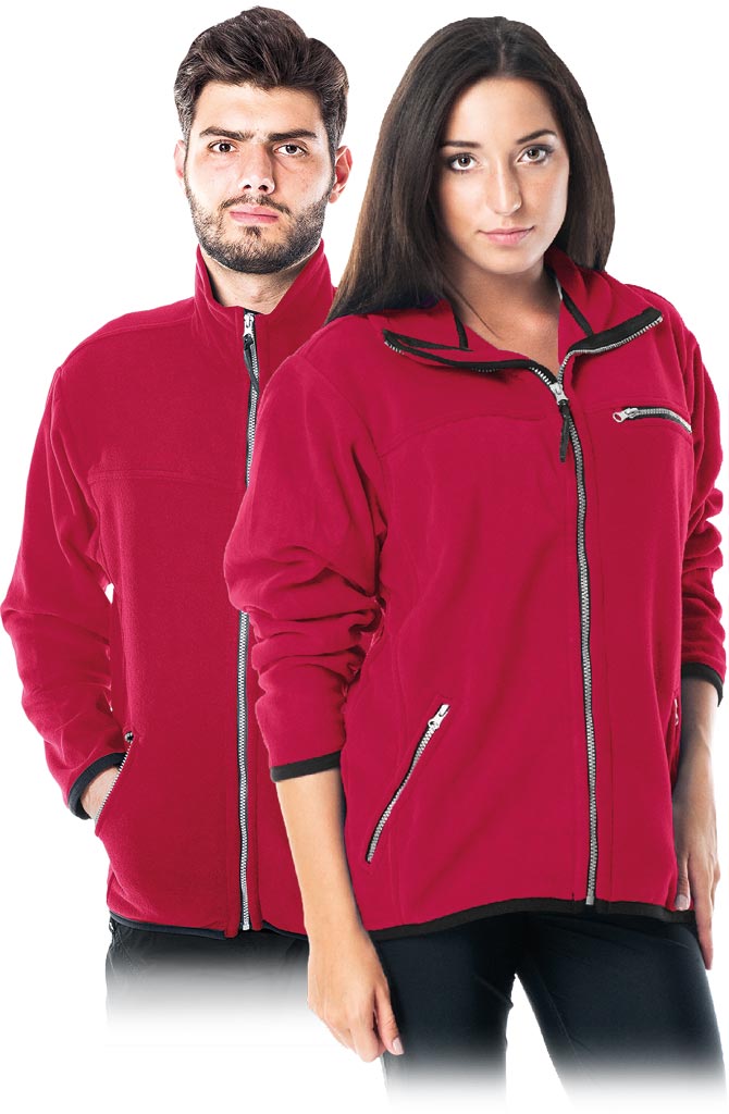 BLUZA Z POLARU OCHRONNA REIS POLAR-HONEY; CZERWONY (L)