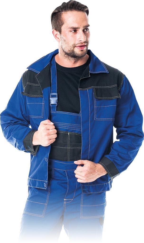 BLUZA OCHRONNA REIS MMB; NIEBIESKO-CZARNY (XXXL)