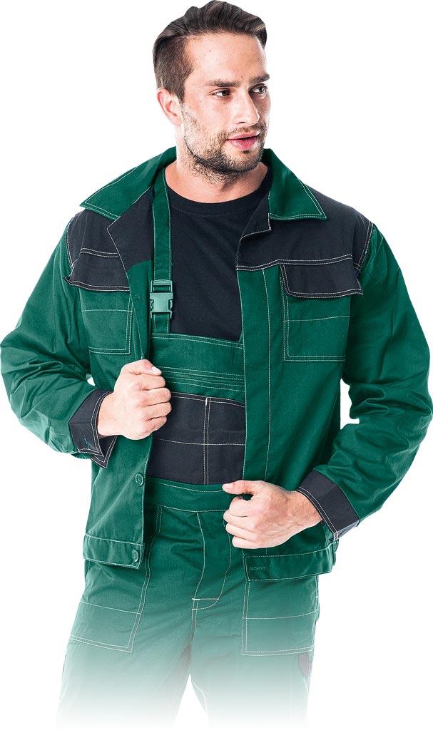 BLUZA OCHRONNA REIS MMB; ZIELONO-CZARNY (XL)