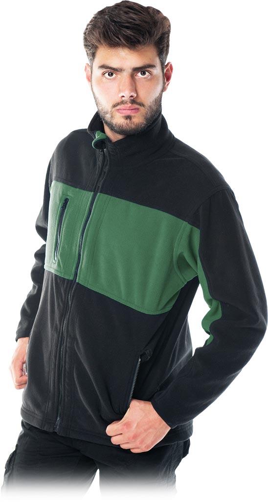 BLUZA Z POLARU OCHRONNA REIS POLAR-DOBLE; ZIELONO-CZARNY (XXL)