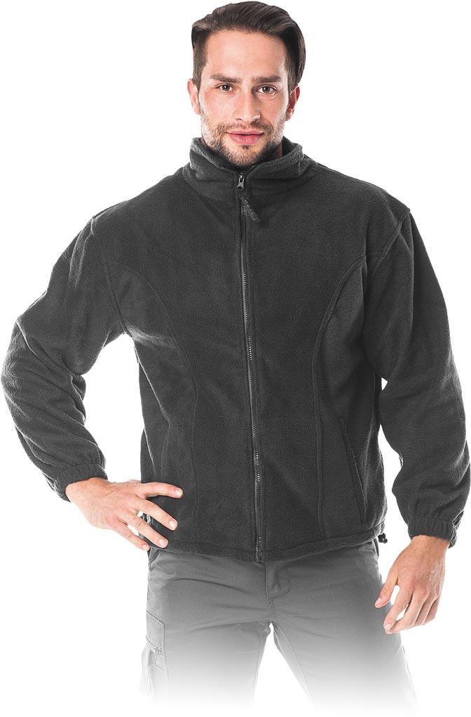 BLUZA Z POLARU OCHRONNA REIS POLAR; CZARNY (XL)