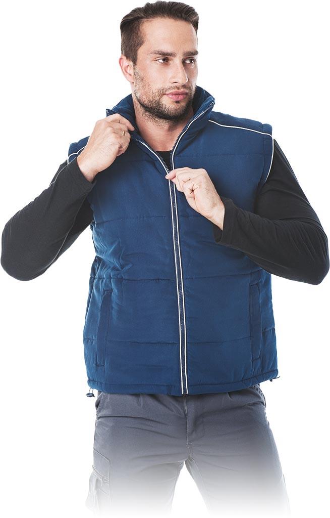 BEZRĘKAWNIK OCHRONNY OCIEPLANY REIS FOKA; GRANATOWY (XXXL)