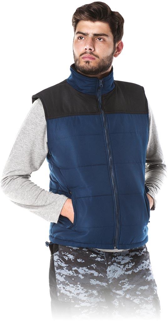 BEZRĘKAWNIK OCHRONNY OCIEPLANY REIS FOKER; GRANATOWO-CZARNY (XXXL)