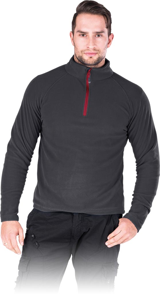 BLUZA Z POLARU OCHRONNA REIS POLMENKS; SZARY/STALOWY (L)