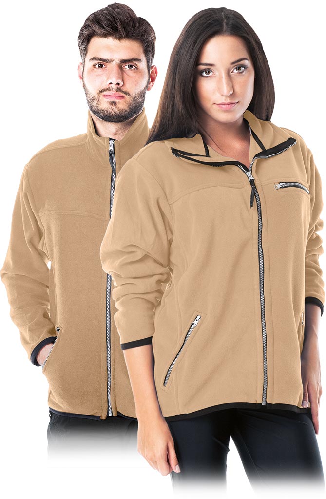 BLUZA Z POLARU OCHRONNA REIS POLAR-HONEY; BEŻOWY (XL)