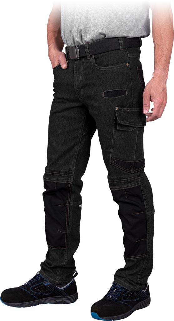 SPODNIE OCHRONNE DO PASA REIS JEANS303-T; CZARNY