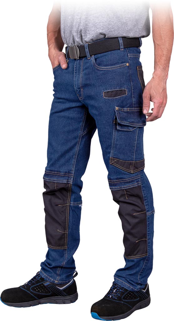 SPODNIE OCHRONNE DO PASA REIS JEANS303-T; GRANATOWO-CZARNY