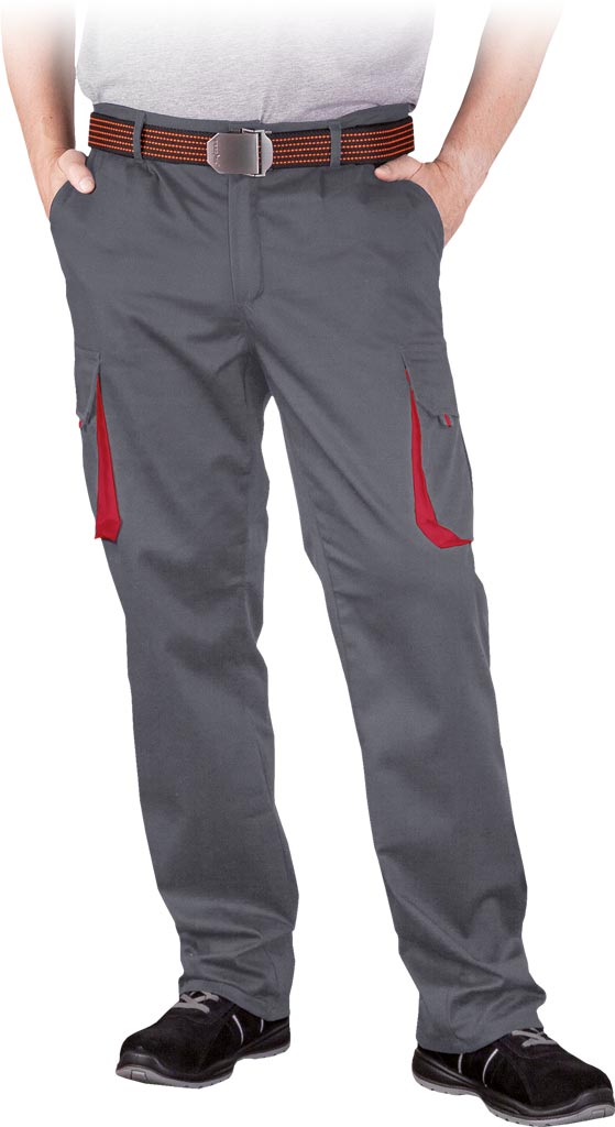 SPODNIE OCHRONNE DO PASA REIS LAND-T; SZARO-CZERWONY