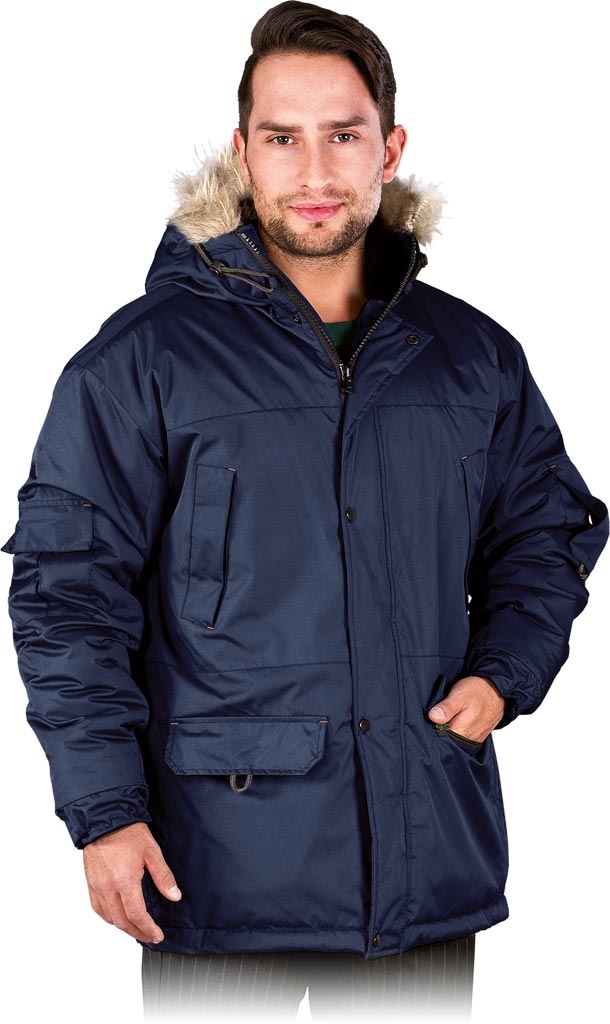 KURTKA OCHRONNA OCIEPLANA REIS GROHOL; GRANATOWY (XXXL)