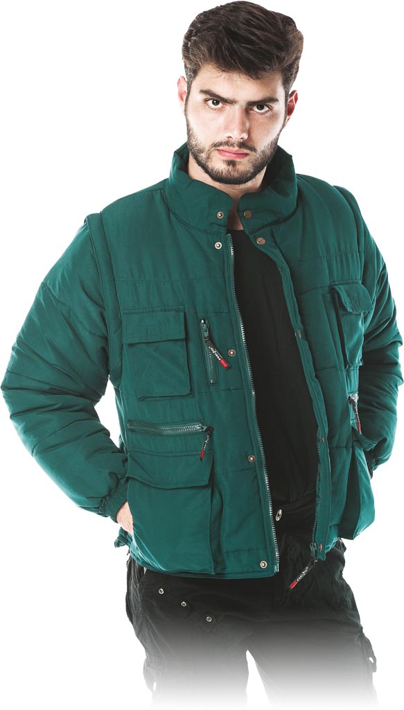 KURTKA OCHRONNA OCIEPLANA REIS CZAPLA; ZIELONY (L)