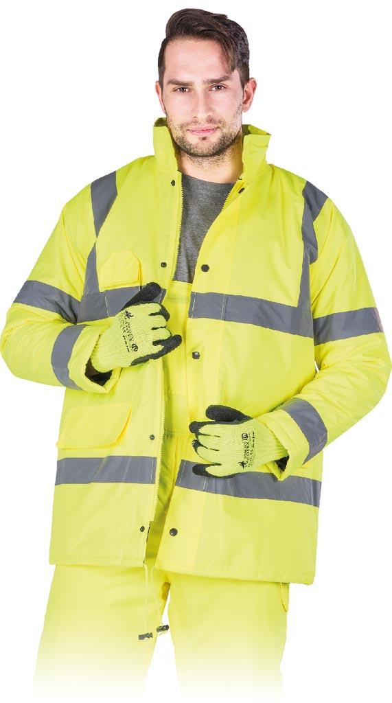 KURTKA OCHRONNA OCIEPLANA REIS K-VIS; ŻÓŁTY (XL)