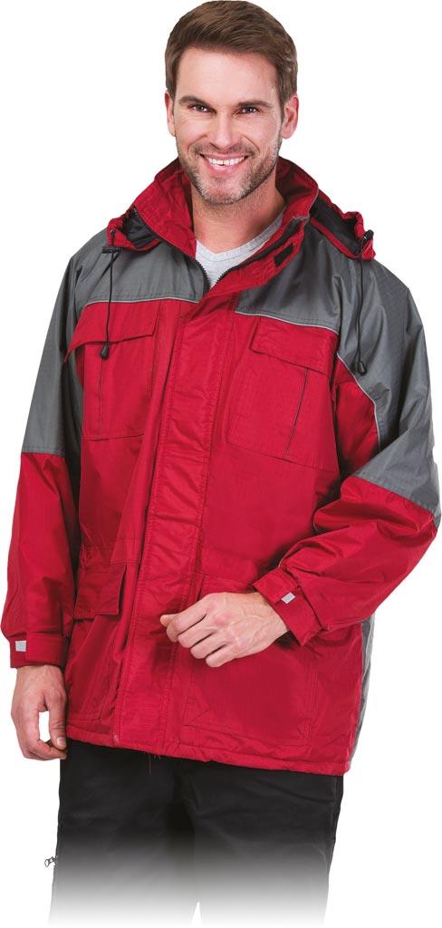 KURTKA OCHRONNA OCIEPLANA REIS WIN-RED; CZERWONO-SZARY (XXXL)