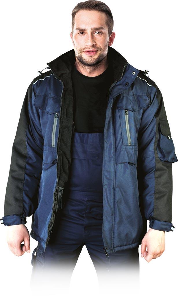 KURTKA OCHRONNA OCIEPLANA REIS WIN-BLUBER; GRANATOWO-CZARNY (XL)