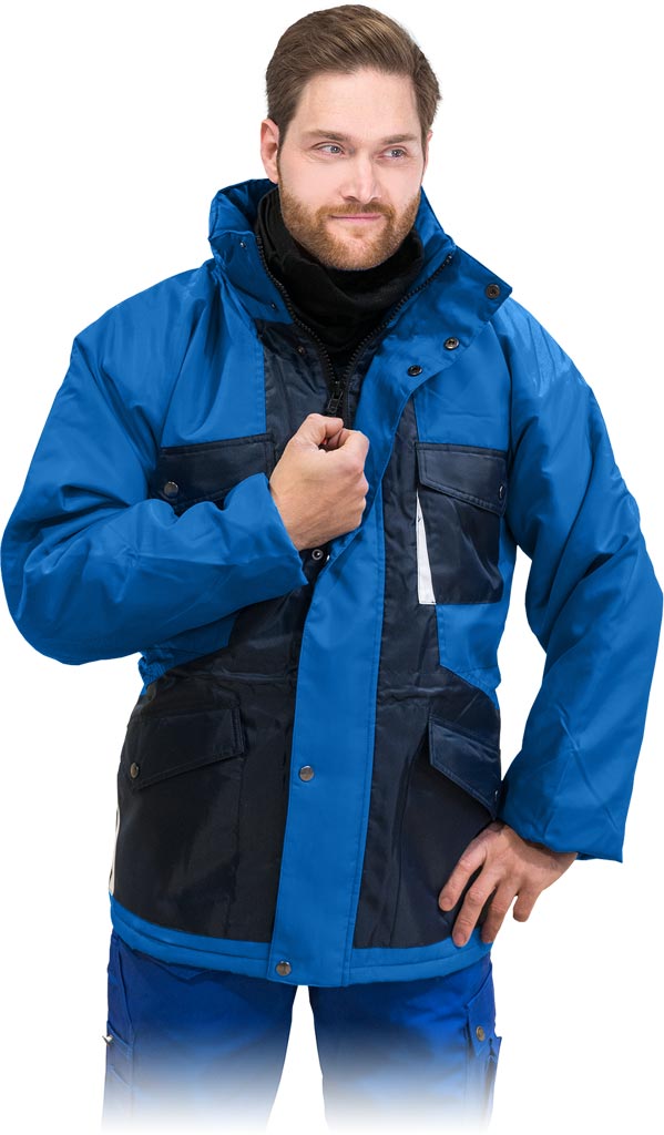 KURTKA OCIEPLANA OCHRONNA REIS WINTERHOOD; GRANATOWO-NIEBIESKI (XXL)