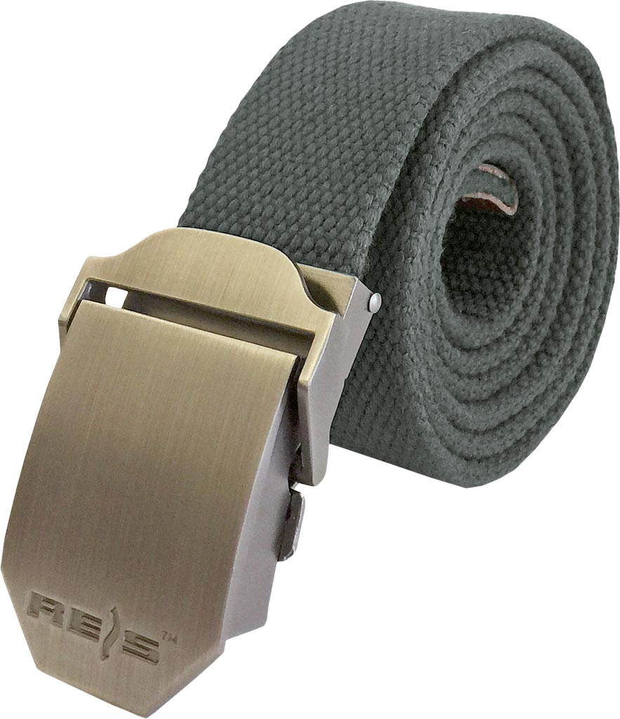 PASEK REIS BELT-BOOM; SZARY/STALOWY