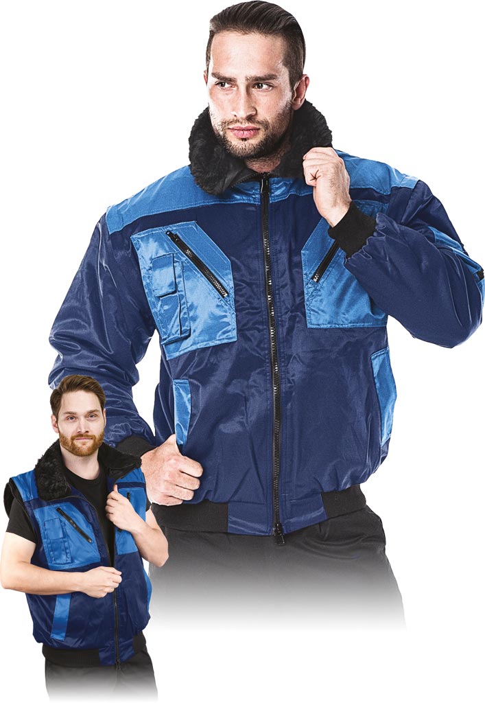 KURTKA OCHRONNA OCIEPLANA REIS ICEBERG; GRANATOWO-NIEBIESKI (XXXL)