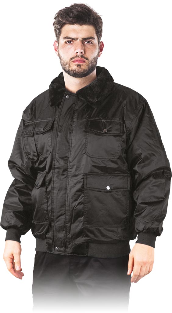 KURTKA OCHRONNA OCIEPLANA REIS BOMBER; CZARNY (XXL)