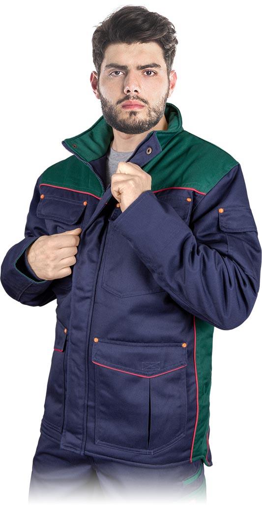 KURTKA OCHRONNA OCIEPLANA REIS BTO; GRANATOWO-ZIELONY (XXXL)