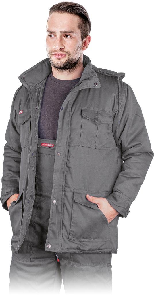 KURTKA OCHRONNA OCIEPLANA REIS KMO-LONG; SZARY/STALOWY (XXXL)